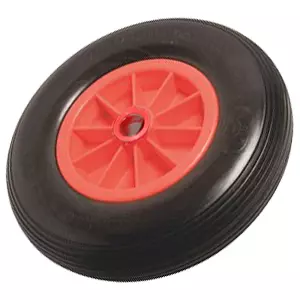 SR 1308 - Промышл. литое колесо, пласт. обод, симм. ступица, втулка скольж. (200 мм, ось 10 мм)
