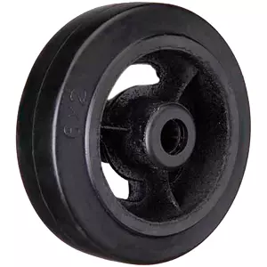 D 46 - Большегрузное чугунное колесо без крепления 100 мм (черн. рез., роликоподш.)