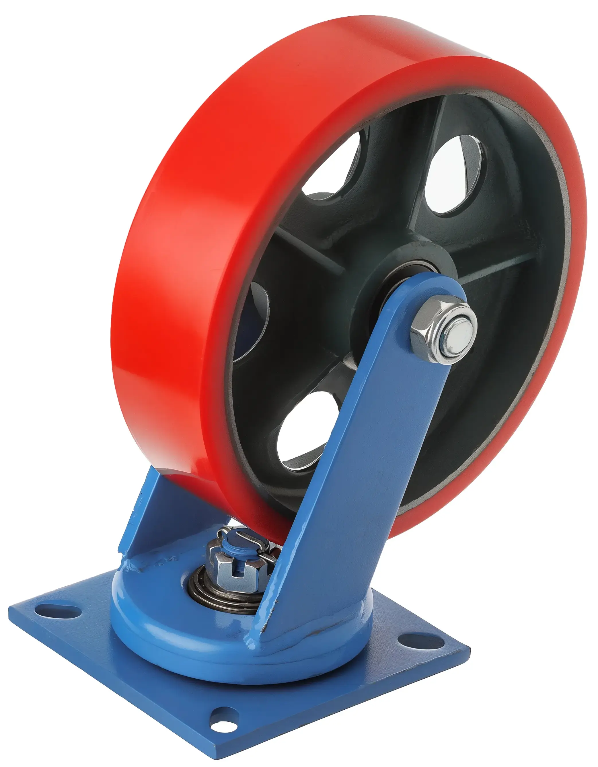 SHpo85 - Сверхбольшегрузное полиуретановое колесо 250 мм, 950 кг (площадка, поворотн., шарикоподш.)