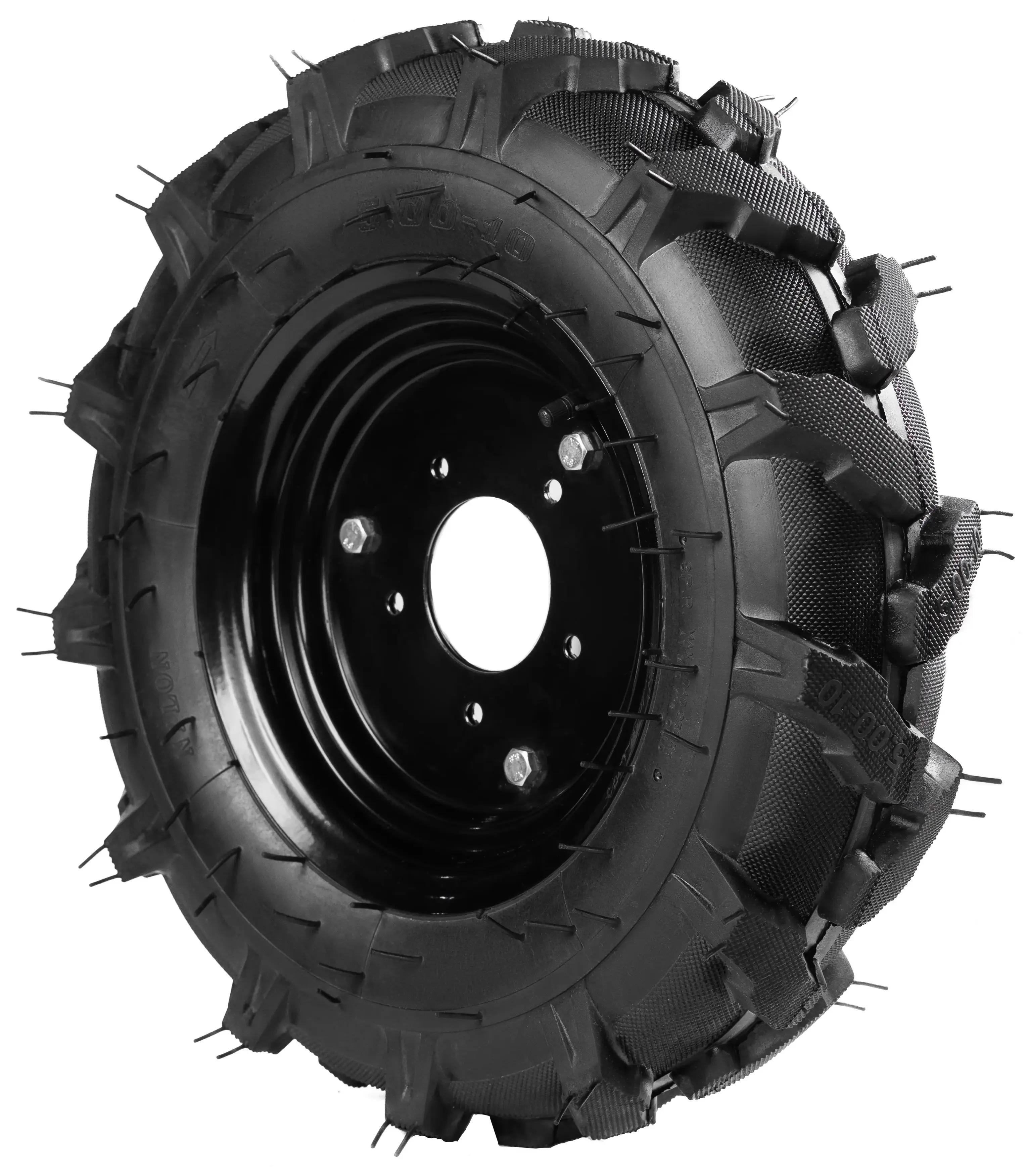 Колесо для мотоблока 5.00-10 «Елочка», диаметр 510 мм, 5 отверстий в сборе (шина+камера+диск)
