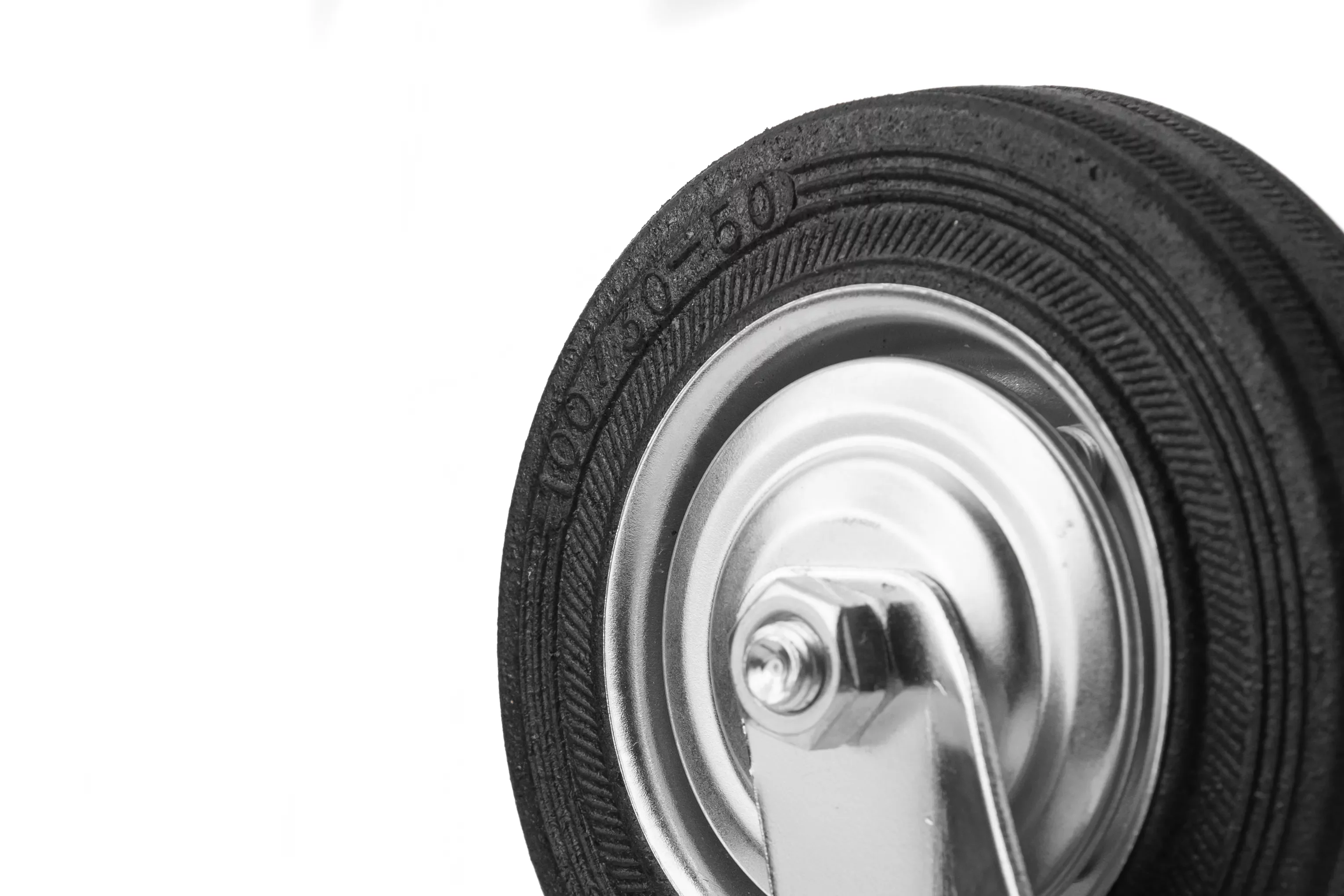 SCt 42 (10) - Промышленное колесо 100 мм, болт М10 (поворотн., черн. рез., роликоподш.)