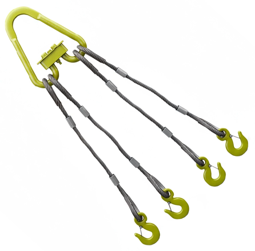 Строп канатный четырехветвевой 4СК-20т 6.5м (опрессовка)