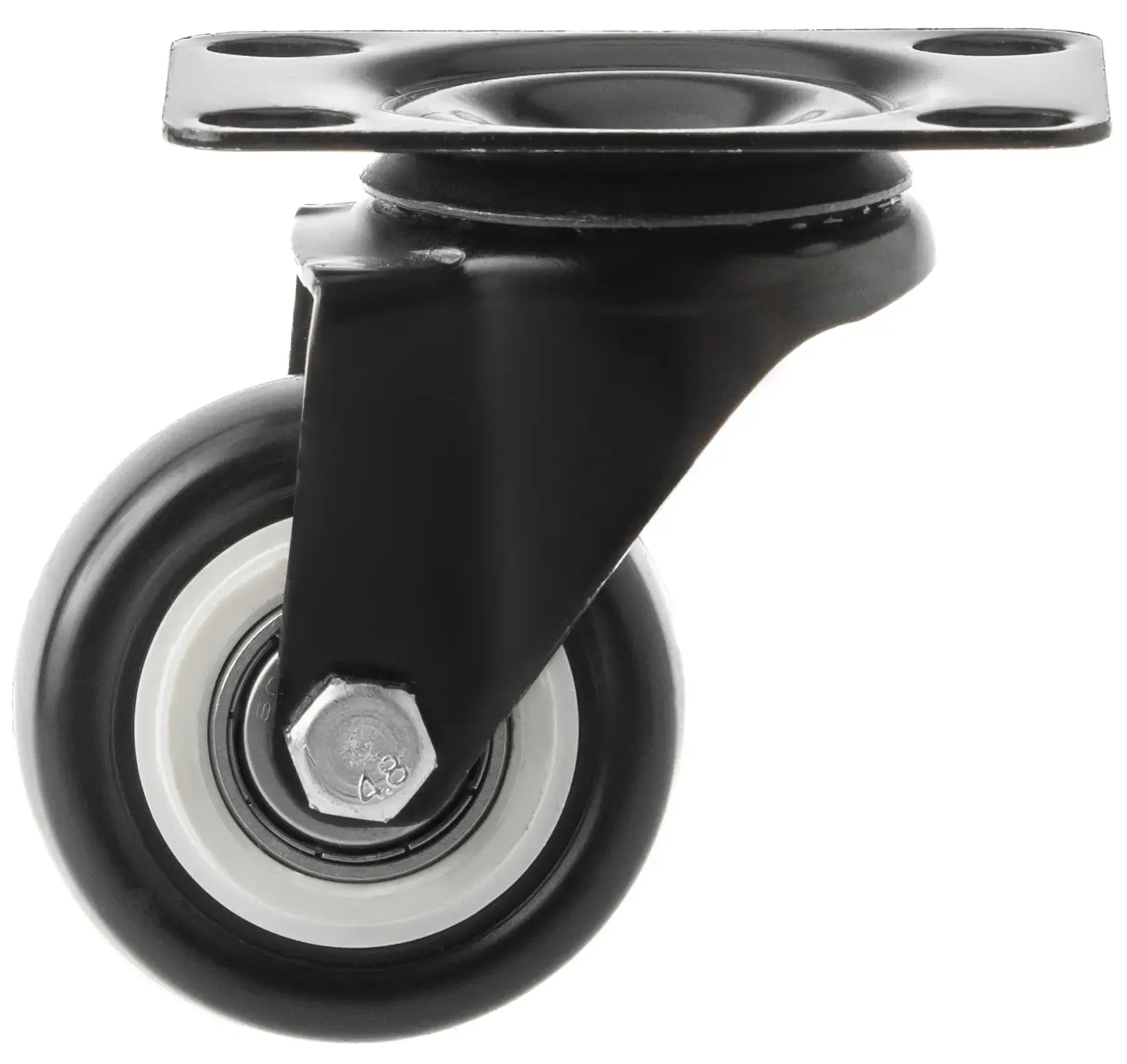 SCz 25 - Мебел. черное колесо 50 мм (поворот. площ., PVC, полипропил. обод, подшипник)