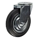 Промышленное колесо 200 мм (под болт, поворотное, черная резина, роликоподшипник) - SCh 80