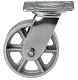 Большегрузное чугунное колесо без резины 125 мм (поворот., площадка, темн. обод.) - SCs 55