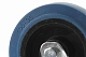 Колесо поворотное с тормозом, диаметр 100 мм, платформенное крепление, синяя резина - SCLb 42
