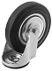 Промышленное колесо 160 мм (под болт 12 мм, поворотное, черная резина, роликоподшипник) - SCh 63 (12)