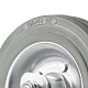 Промышленное колесо 160 мм (площадка, поворотное, тормоз, серая резина, роликоподшипник) - SCb 63 f