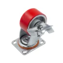 SCPB 42 - Большегрузное полиуретановое колесо 100 мм (поворот., тормоз, площадка, роликоподш.)