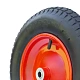 PR 2402-16 - Колесо для тачки / тележки пневматическое 3.25/3.00-8, сварной диск, диаметр 360 мм, ось 16 мм, металлический обод, симметричная ступица, шариковый подшипник