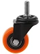 Мебельное оранжевое колесо 50 мм (болт 10мм) - sczt-25o