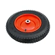 PR 2402-16 - Колесо для тачки / тележки пневматическое 3.25/3.00-8, сварной диск, диаметр 360 мм, ось 16 мм, металлический обод, симметричная ступица, шариковый подшипник