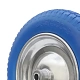 PU 2403-16 - Колесо для тачки / тележки полиуретановое бескамерное 3.25/3.00-8, сварной диск, диаметр 350 мм, ось 16 мм, металлический обод, симметричная ступица, шариковый подшипник