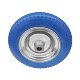 PU 2402-25 - Колесо для тачки / тележки полиуретановое бескамерное 3.25/3.00-8, сварной диск, диаметр 350 мм, ось 25 мм, металлический обод, симметричная ступица, шариковый подшипник