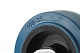 Колесо неповоротное, платформенное крепление, синяя резина, диаметр 100мм - FCL 46